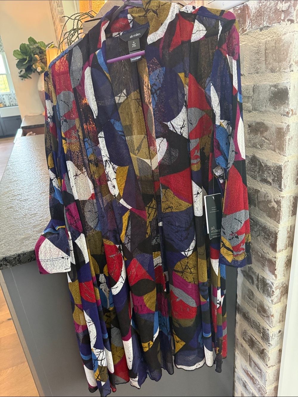 NWT Ali MILES open front cardigan SZ XL